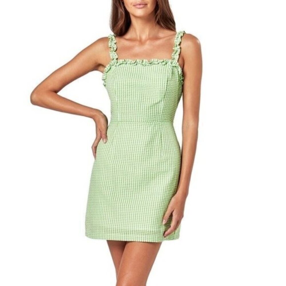 Charlie Holiday Green Ruffled Sundress